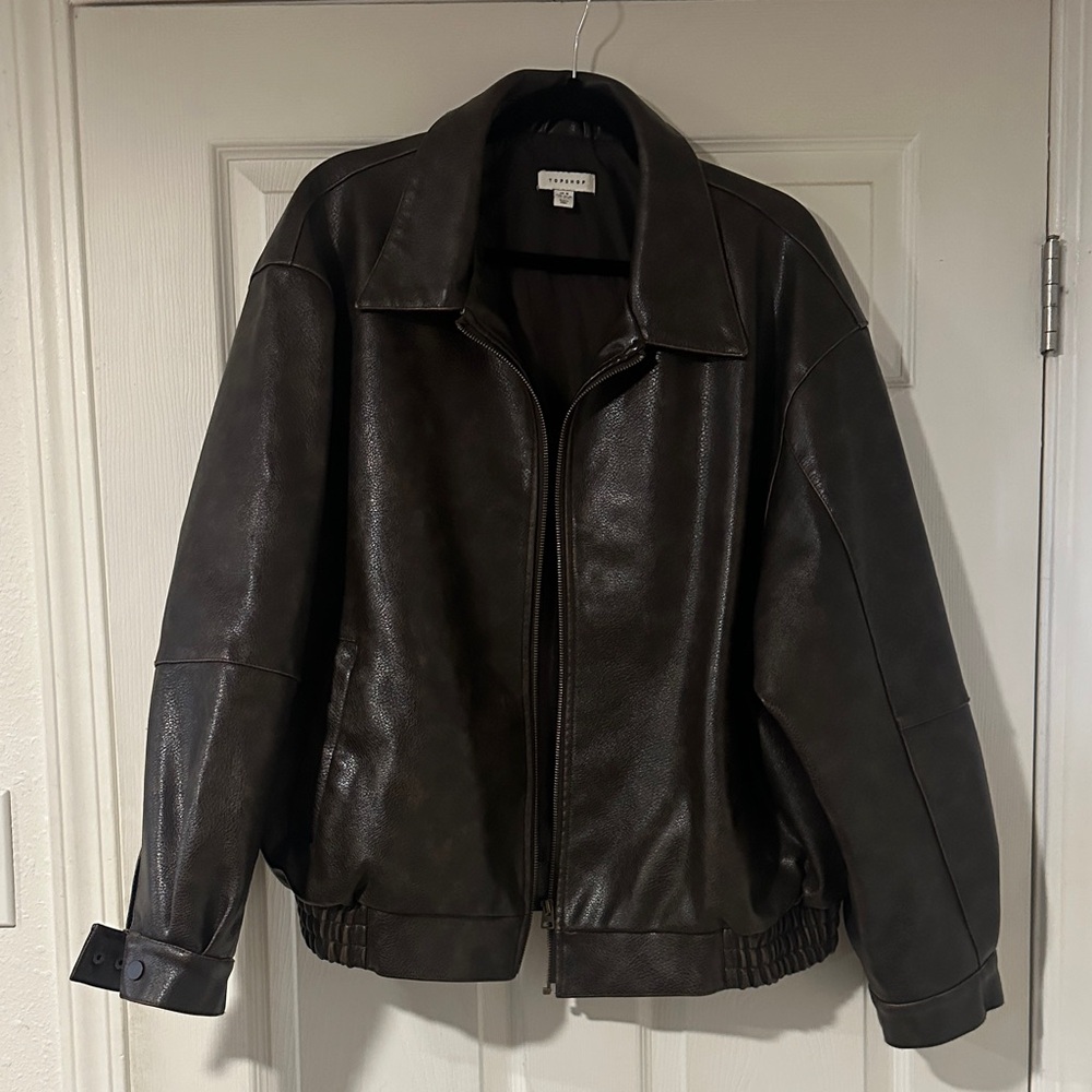 Topshop Brown Bomber Jacket